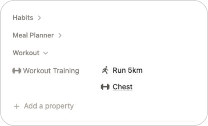 day-to-day workout log