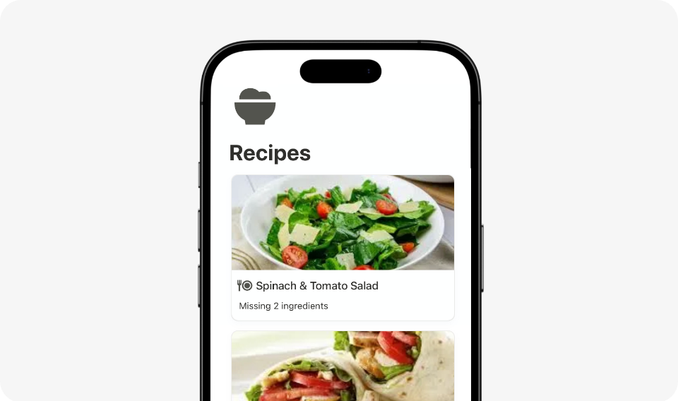 recipes manager template