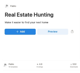 review notion template real estate hunting