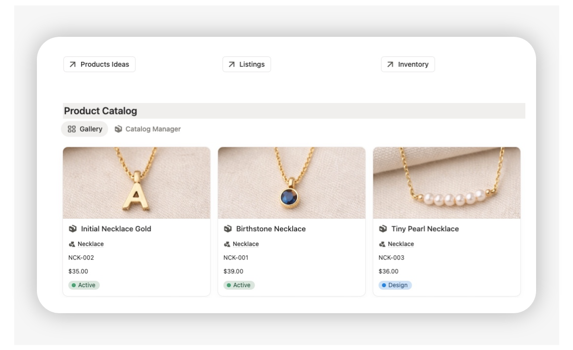product catalog manager for an online shop
