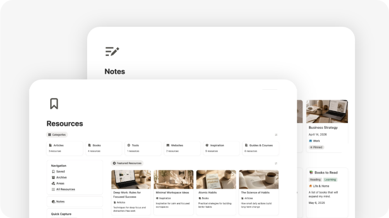 how to build a second brain in Notion guide